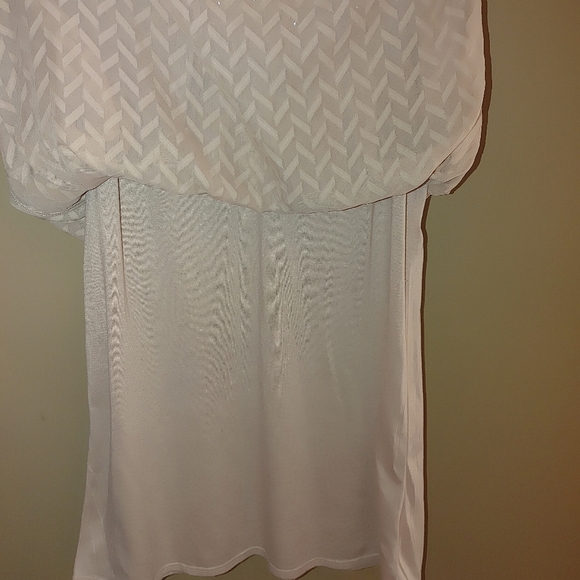 OS Beige Dress with Lace Detailing And Tassels, Size S - Picture 5 of 8